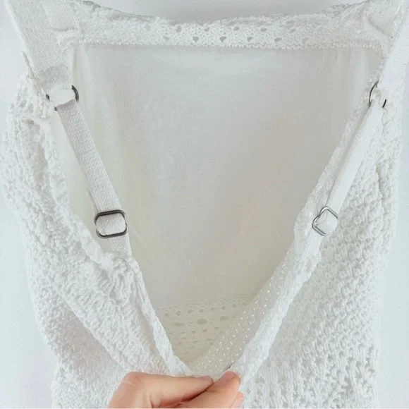 Hollister White Crochet Tank Cami - Picture 5 of 7